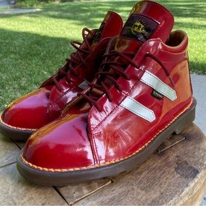 Dr. Martens Boots Red Patent Leather Women’s Size 7 ( England Size 5)